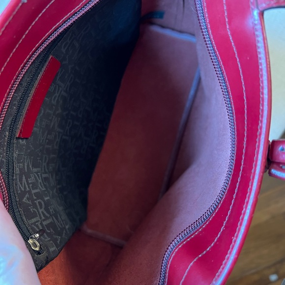 Gorgeous Lamanthe Red Leather Tote Bag! - Picture 7 of 7